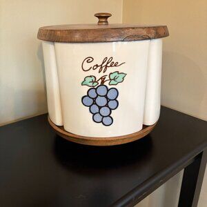 Vintage Esmond Watt Ceramic Canister With Lazy Susan
